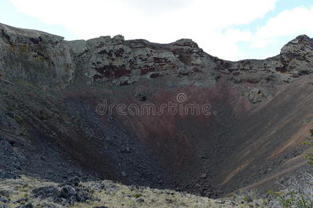 智利南部国家公园帕利艾克的死火山.照片