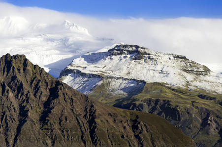 斯堪的纳维亚 地质学 火山 寒冷的 秋天 自然 天空 旅游业