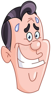 尴尬脸红的表情图片