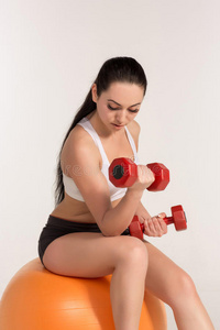 体操 运动型 武器 哑铃 努力 孢子 健身 减肥 权力 健身球