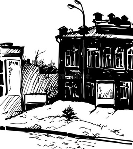 搭车的场景速写图片