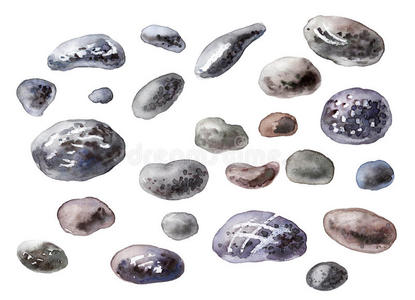 手绘鹅卵石图片