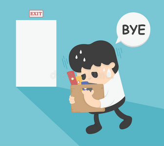 离职跳槽卡通图片