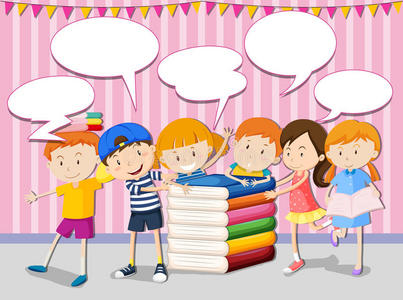 小便有泡泡有书和演讲泡泡的孩子照片