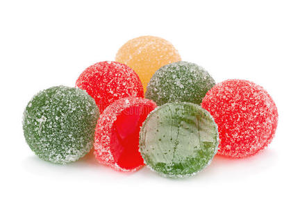 糖果圆形水果果冻白色照片