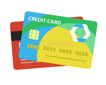 信用卡。 白色背景上的单个平面图标。 矢量插图。