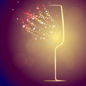 泡沫 插图 晚餐 魔术 庆祝 美丽的 香槟 食物 酒精 周年纪念日