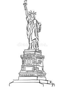 独立 美国 复古的 纪念碑 艺术 曼哈顿 城市 自由 国家的