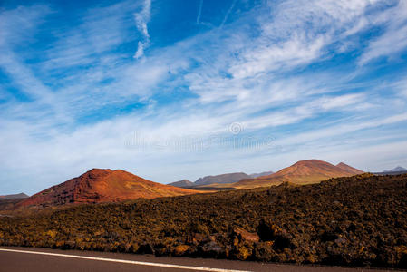 西班牙 火山 地质学 美丽的 风景 熔岩 洛杉矶 旅行 金丝雀