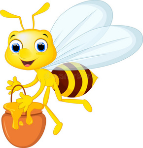 漫画卡通蜂蜜棒图片