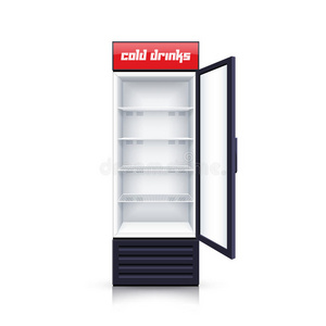 饮料 冰箱 采购订单 插图 要素 空的 玻璃 器具 冷冻室