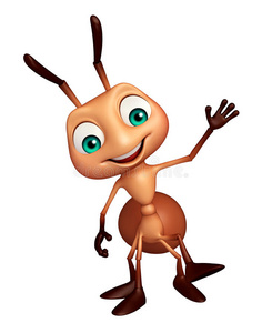 可爱的蚂蚁有趣的卡通人物照片