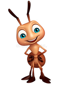 可爱的蚂蚁有趣的卡通人物照片