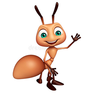 可爱的蚂蚁有趣的卡通人物照片