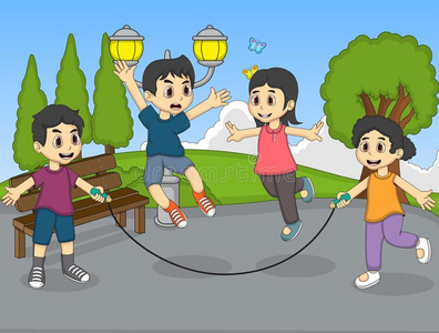 跳卡通图片-跳卡通素材-跳卡通插画-摄图新视界