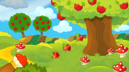 猫和狗-童话故事开心农场女人-传统衣服-卡通分离