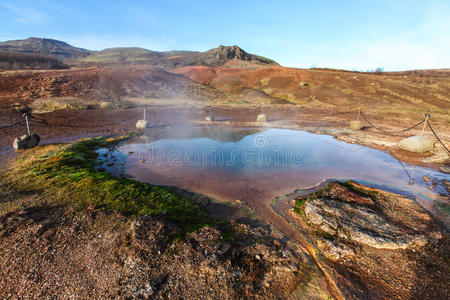 热的 颜色 目的地 活动 气泡 水垢 喷发 美女 冰岛 陨石坑