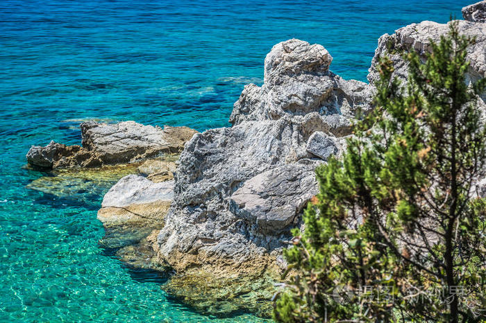 亚得里亚海和海岸，克罗地亚。