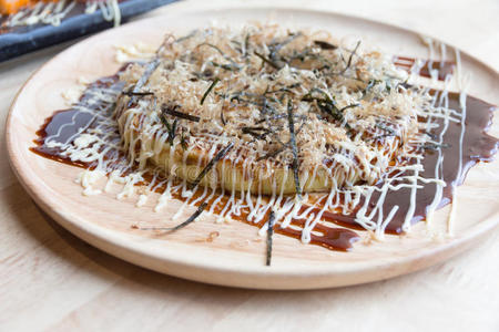 课程 煎饼 饮食 大阪 食物 日本人 美味的 沙拉酱 海藻