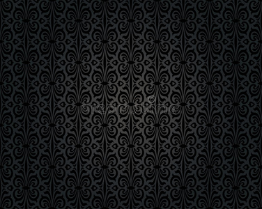 黑色复古壁纸背景重复设计照片