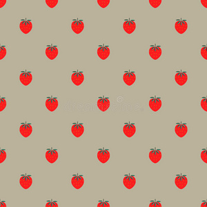 草莓色无缝图案