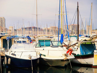城市 欧洲 法国 帆船 游艇 地中海 旅行 旅游业 马赛