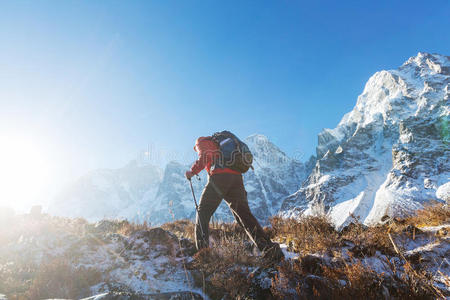 攀登 健身 登山者 成就 喜马拉雅山脉 灵感 徒步旅行 风景