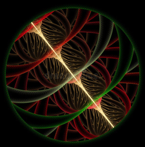 创造性设计的抽象分形插图