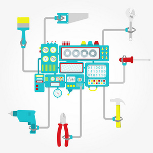 机械 计算机 过程 铁锤 插图 发动机 物体 配件 艺术