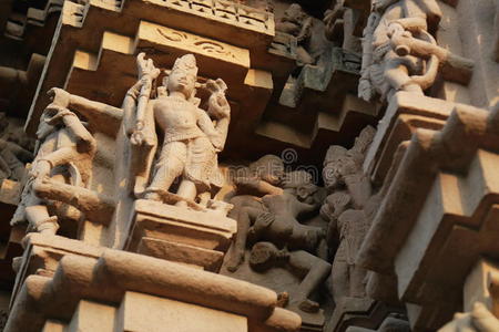 雕刻 纪念碑 文化 纳加拉 女神 印度教 因果报应 克久拉霍