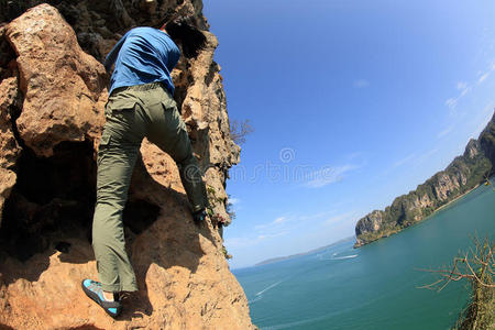 卡宾 女孩 登山 冒险 中国人 体育课 探索 复制 登山者