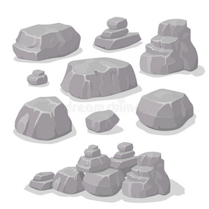 砾石 重的 花岗岩 绘画 插图 矿物 艺术 卵石 自然 要素