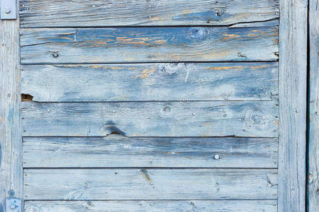 蓝色油漆木板背景