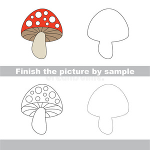 工作表 毒蕈 蘑菇 游戏 学习 娱乐 照片 插图 床单 小孩