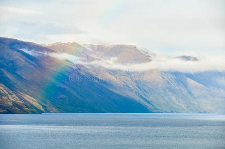 旅游业 皇后镇 自然 彩虹 阿尔卑斯山 新西兰 冬天 高峰