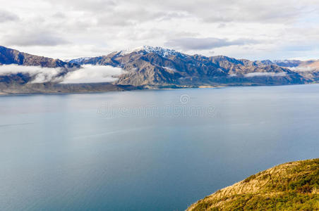 自然 皇后镇 美丽的 风景 天空 湖泊 冬天 新的 新西兰