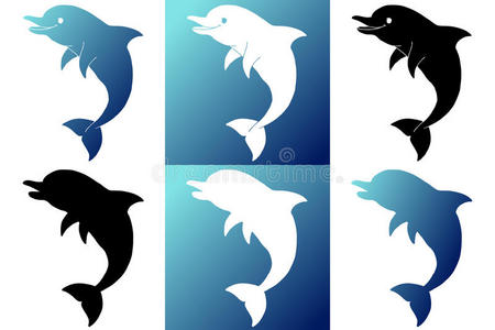 海洋 海豚 微笑 动物 鲸鱼 可爱的 有趣的 自由的 卡通