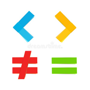 基本的数学符号等于更小的照片