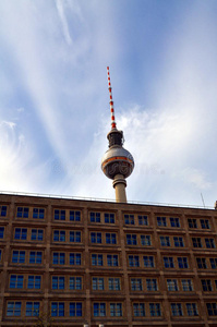 柏林电视塔在亚历山大普拉茨，德国
