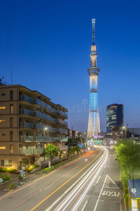 建筑学 新的 摩天大楼 日本 日落 商业 电视 风景 地标