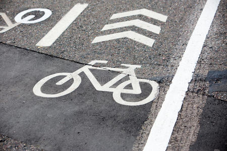 自行车线道路标记