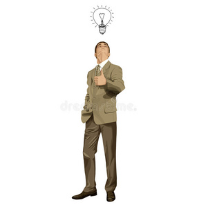 完成 企业家 商业 肖像 放松 人类 男人 商人 电灯泡