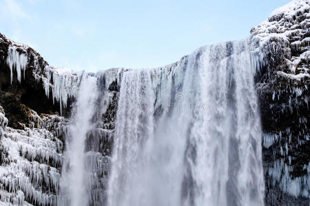 级联 移动 风景 自然 冰岛 权力 旅行 岩石 旅游业 瀑布