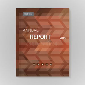 年度报告涵盖矢量插图