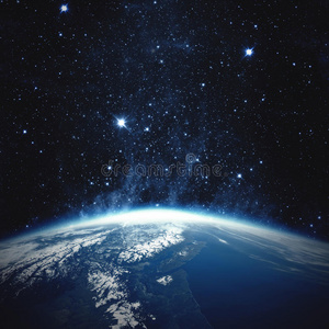 美丽的星球地球. 这幅图像的元素由美国宇航局提供照片