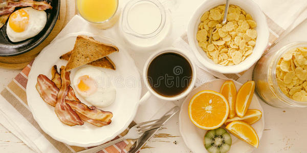 传统美式早餐