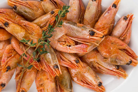 甲壳类动物 对虾 吸烟 小吃 贝类 食物 盘子 美食家 烤的