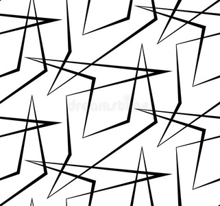 抽象矢量无缝白背景黑线.照片