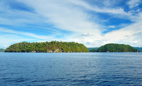 遥远的 天空 海洋 海滩 风景 印度尼西亚 夏天 海岸线