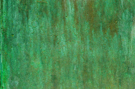 绿色帕蒂纳金属质地照片
